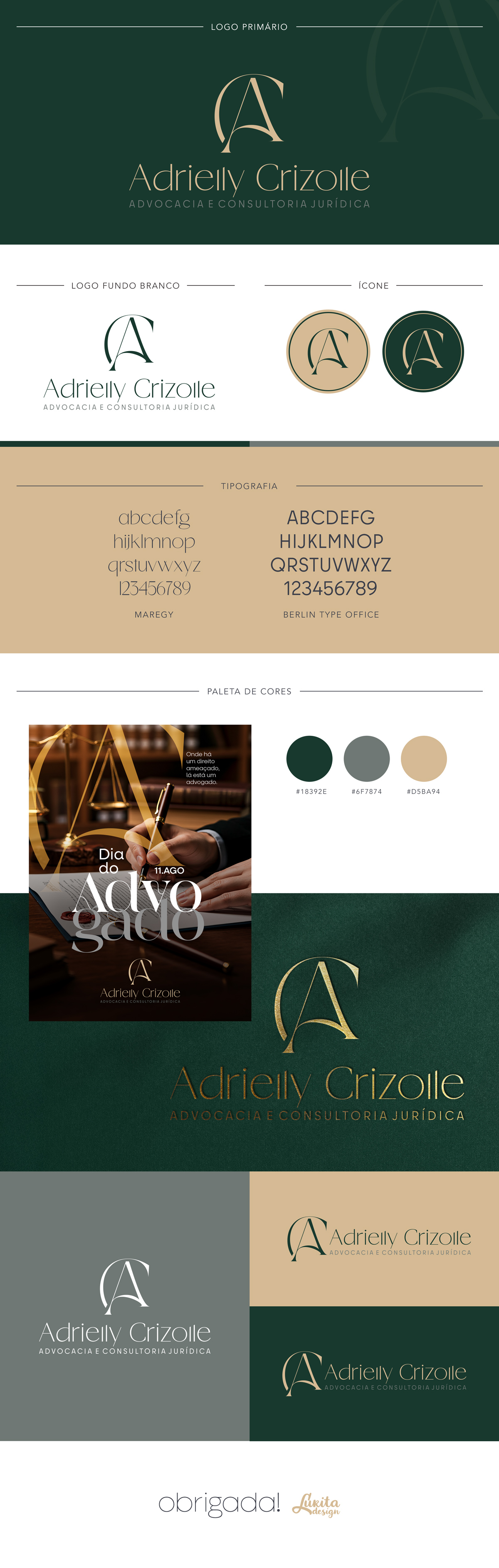 Identidade visual — Adrielly Crizolle Advocacia
